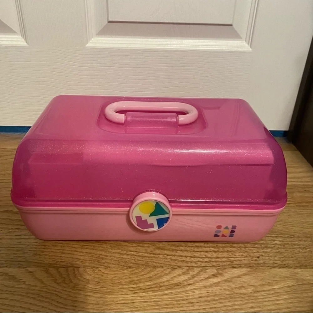 Caboodles Pink Two Tone Makeup Case Made in USA